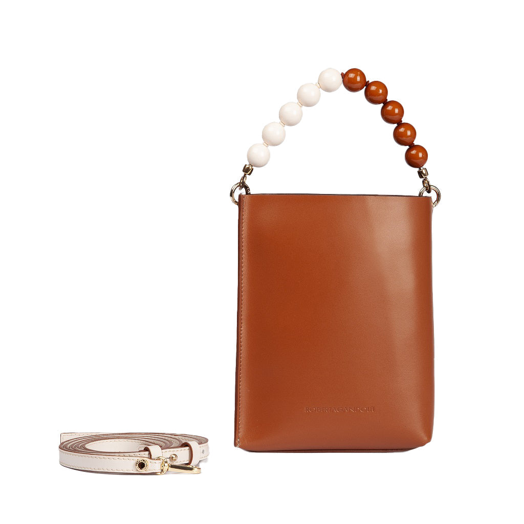 Zoe Mini Jeweled Two-Tone Top Handle Bag by Roberta Gandolfi