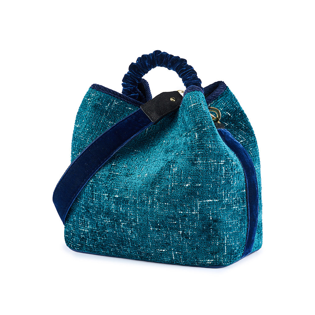 Viamailbag Coral Velvet Chenille Bucket Bag