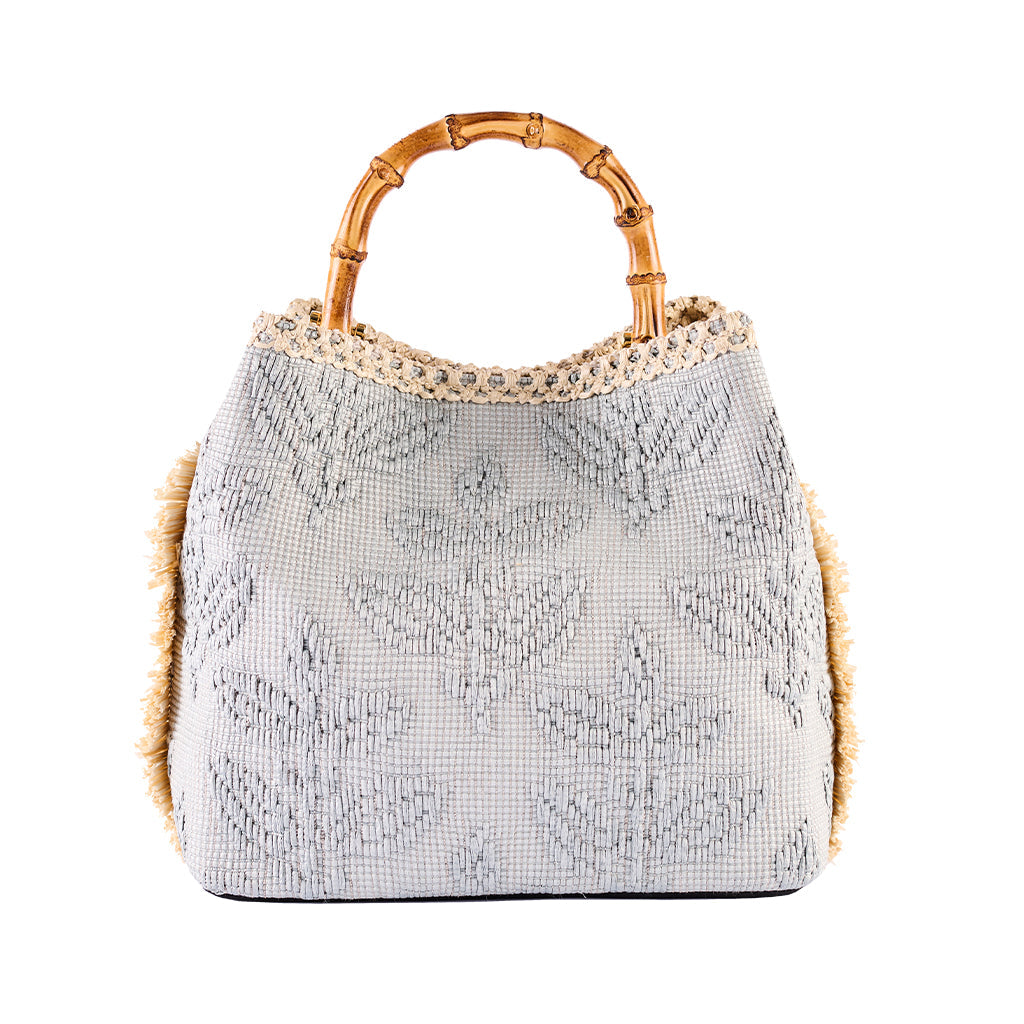 Coral Chic Raffia Top Handle Bag by ViaMailBag