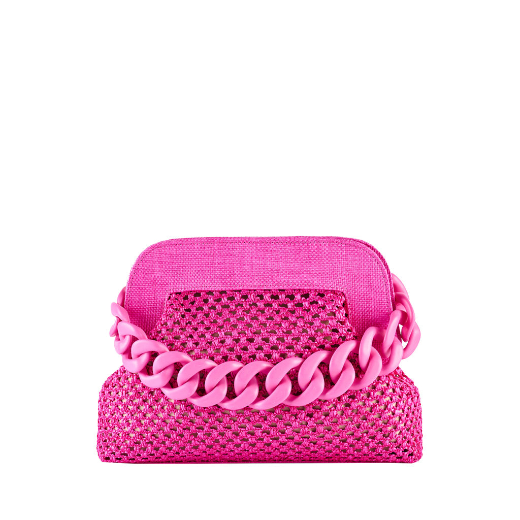 Grace Drill Crochet Raffia Top Handle Bag by ViaMailBag