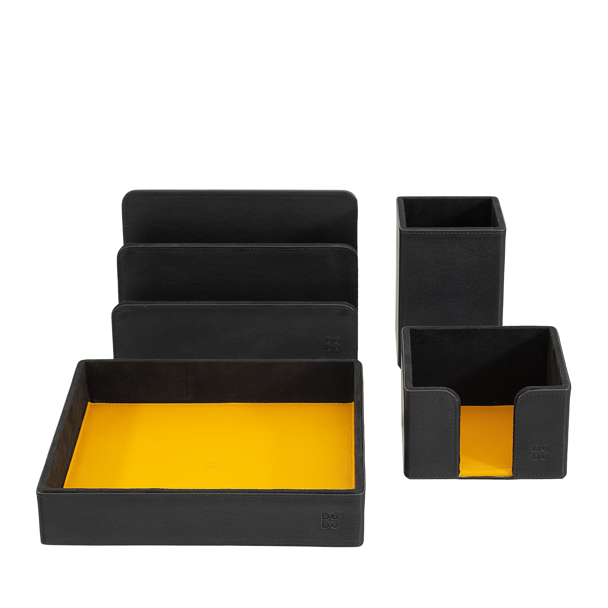 DuDu® Calfskin Leather Unisex Organizer Set - Multicolor