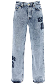 wide leg izey jeans with contrasting details