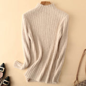 Rib Turtleneck Sweater - Mink by Bonolu