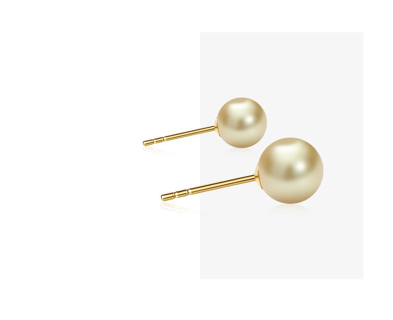 Luna D'oro Stud - Gold Pearl  18K gold Ear Stud
