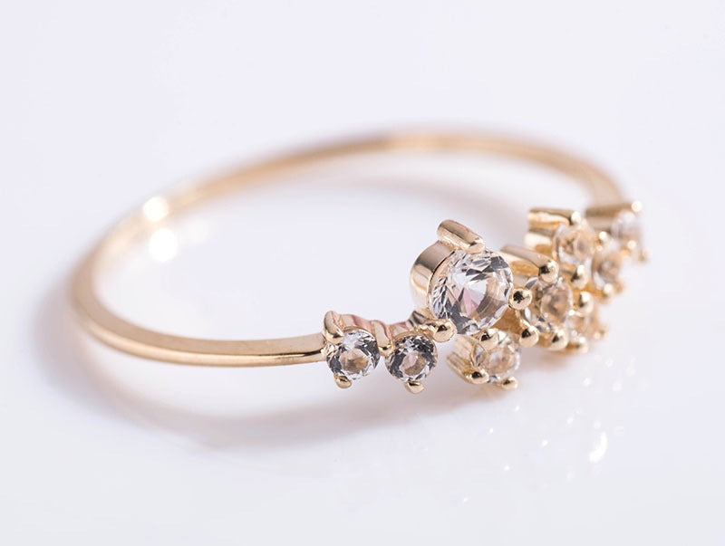 Fine 9K Gold -Twig Ring by Mozaiku