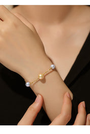 Luna D'oro - Gold Seawater Pearls 18K Gold Bracelet