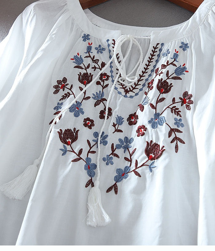 Vyshyvanka  inspired  Embroidered  Doll Shirt