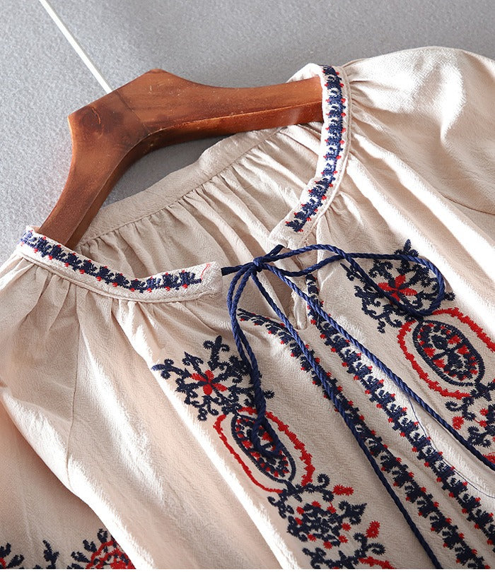Vyshyvanka  inspired  Embroidered  Long Sleeve Shirt