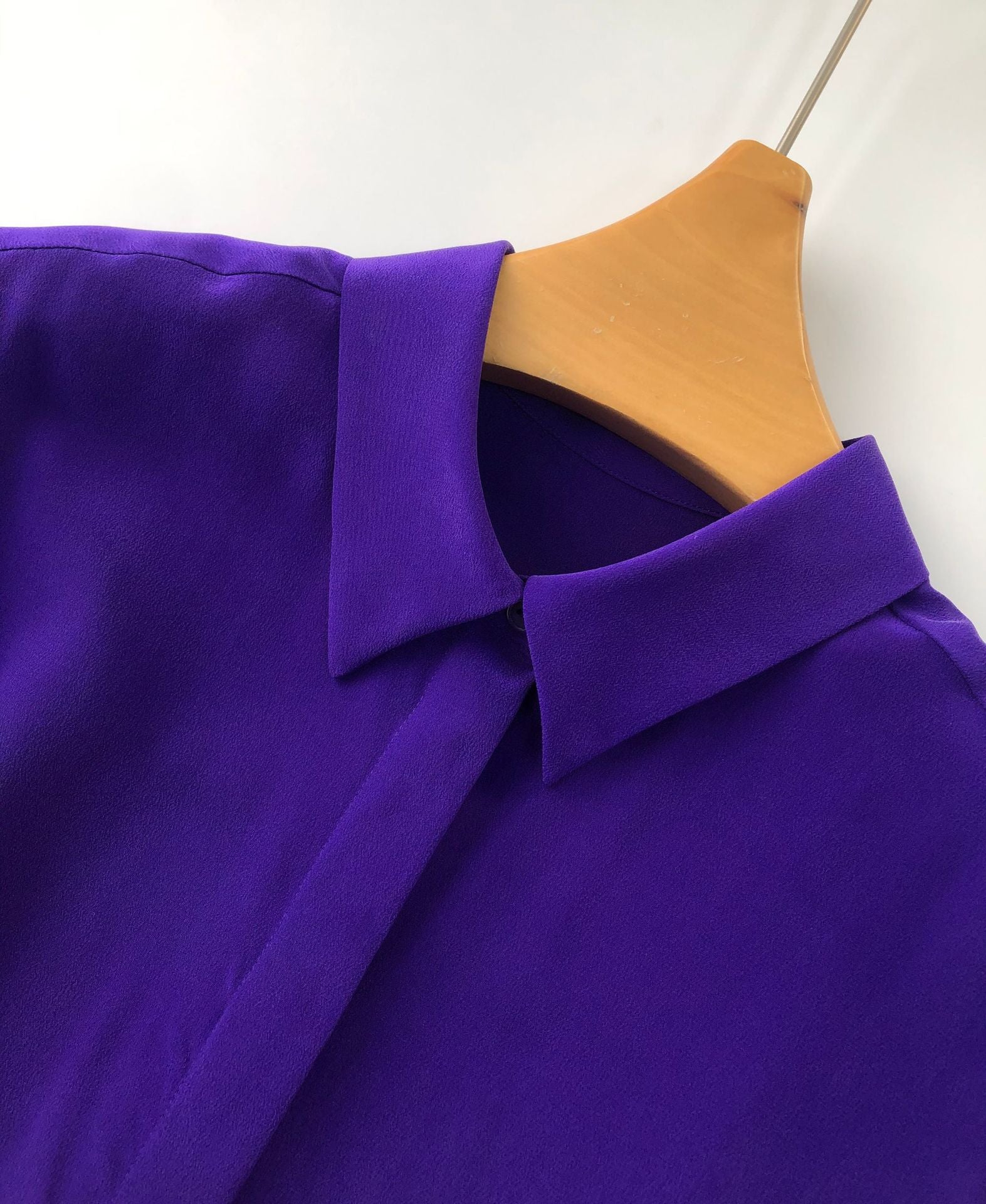 Women Shirt Women Silk Shirt Sand Wash Silk Long Sleeve Lining Purple Women Tops Women Purple Silk Shirt Women Dress Women Casual Tshirt