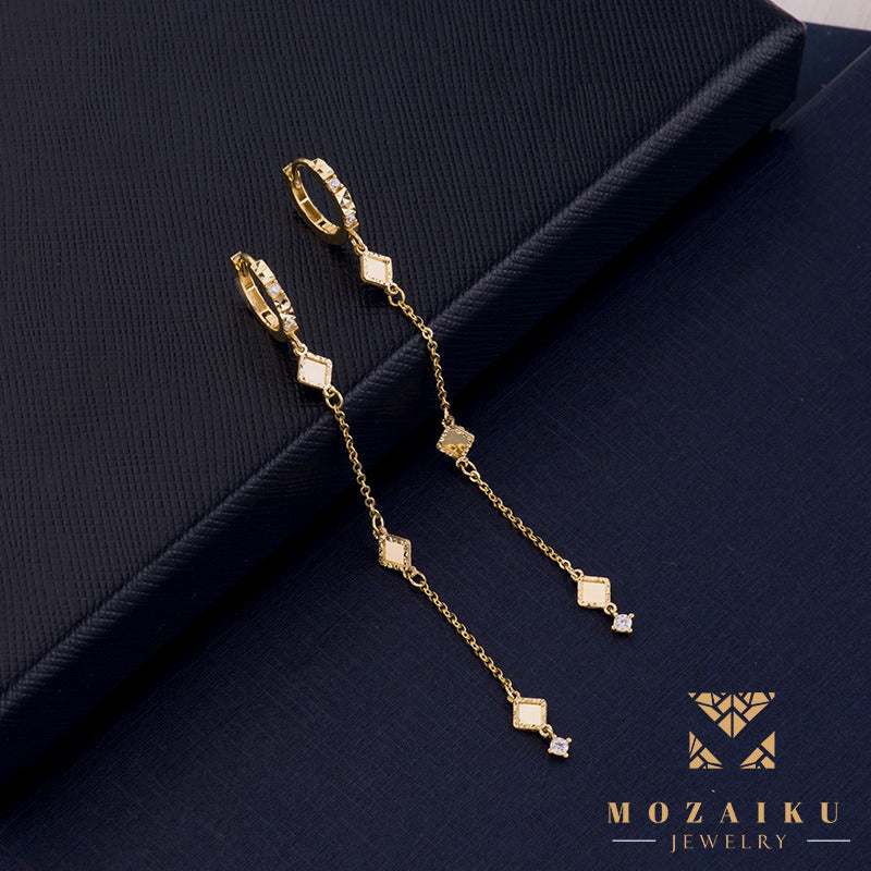 Simple Drop Earrings by Mozaiku - Fine Gold