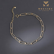 Checkered Chain Bracelet by Mozaiku - Fine Gold