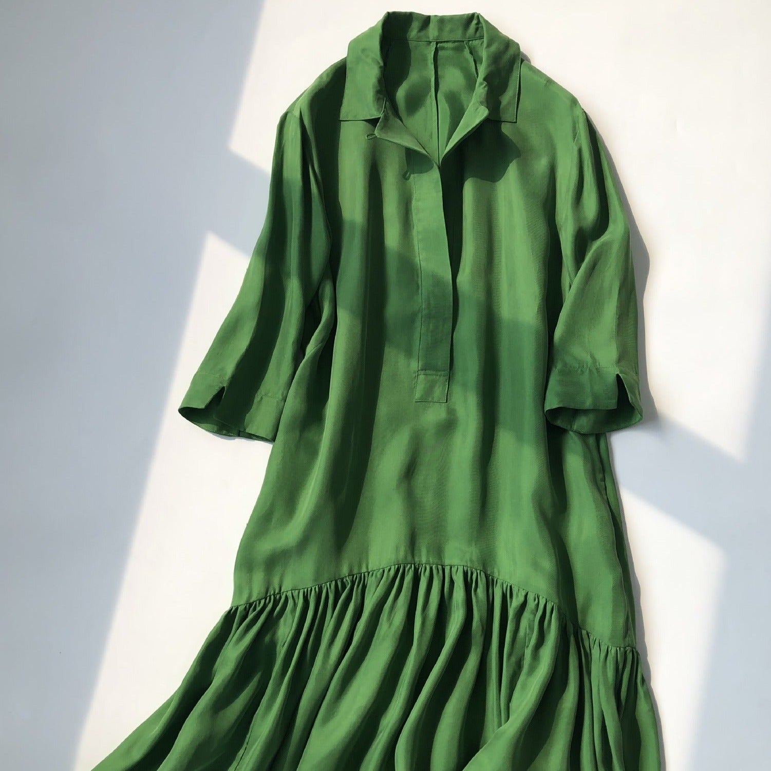 Green Silk Dress  - by Gioventù