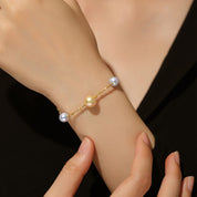Luna D'oro - Gold Seawater Pearls 18K Gold Bracelet