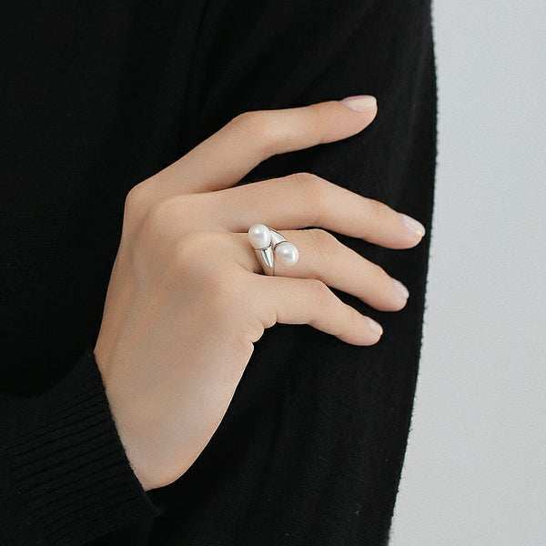 Due Stelle  Silver Ring by Notteluna