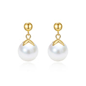 Pearl Drop 18K Gold Earrings