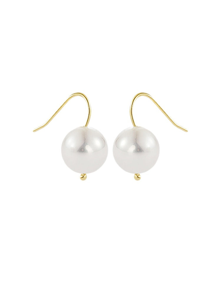 Large Baroque Pearl Hook Earrings