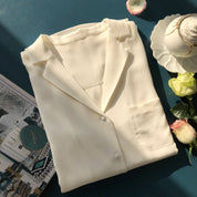 Women Shirt Women Silk Long Sleeve Suit Collar Button Soft Waxy Sand Washed Silk Shirt French Silk Shirt Women Tops Women Casual Tshirt