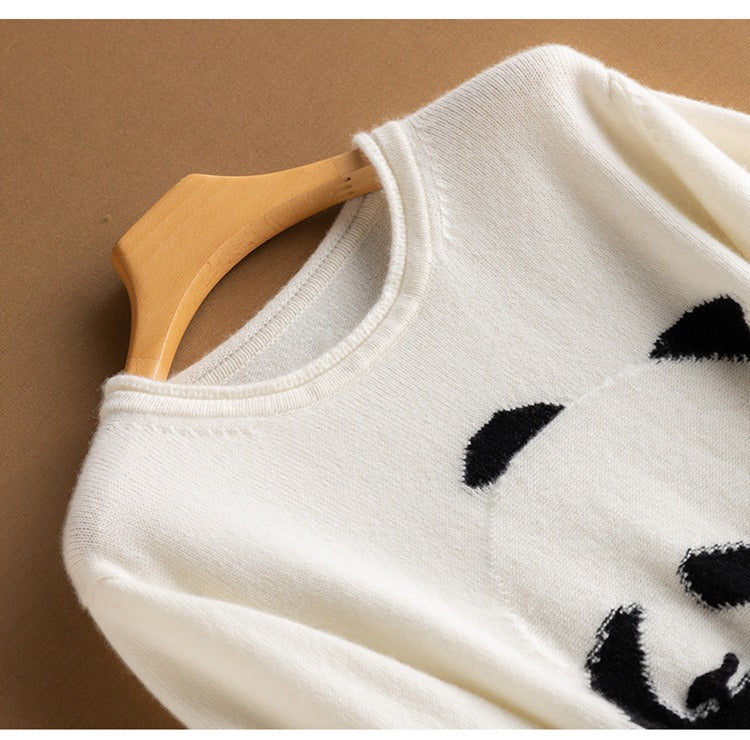 Panda Sweatshirt 100% Cashmere by Bonolu