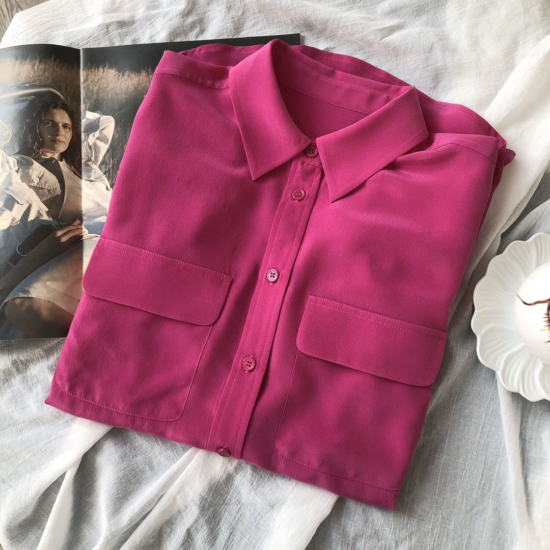 Double Pocket Silk Shirt - by Gioventù