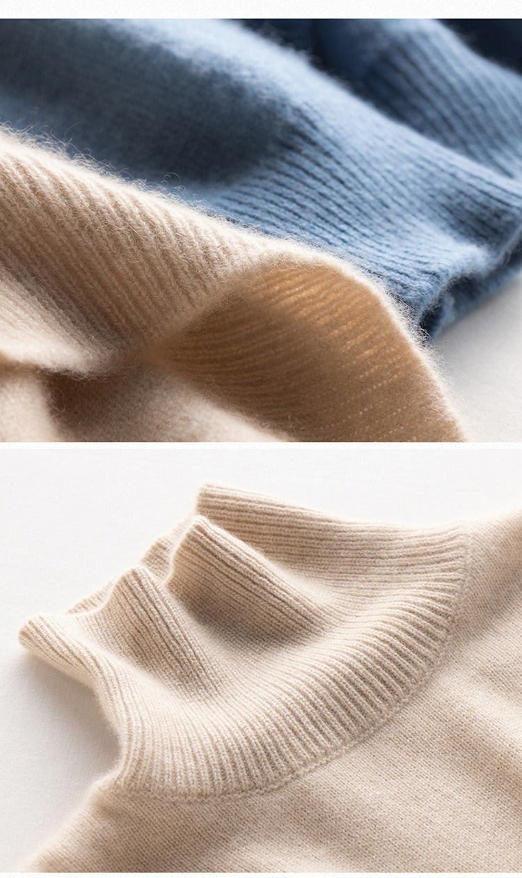 Oversize & Plus Size Turtleneck 100% Cashmere Sweater by Bonolu
