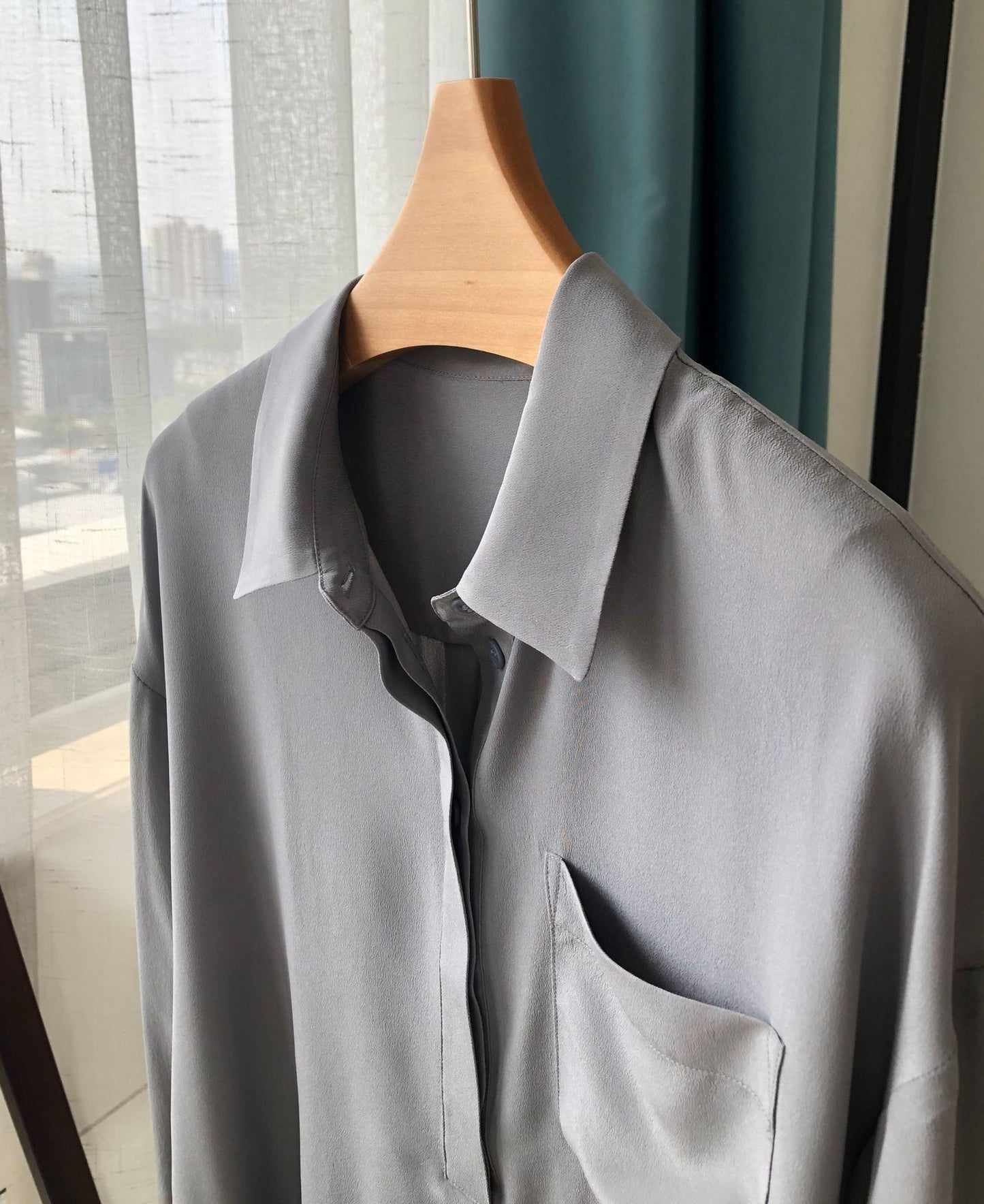 Sand Washed Silk Shirt - by Gioventù