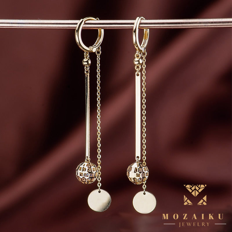 Planets Drop Earrings by Mozaiku  - Fine Gold