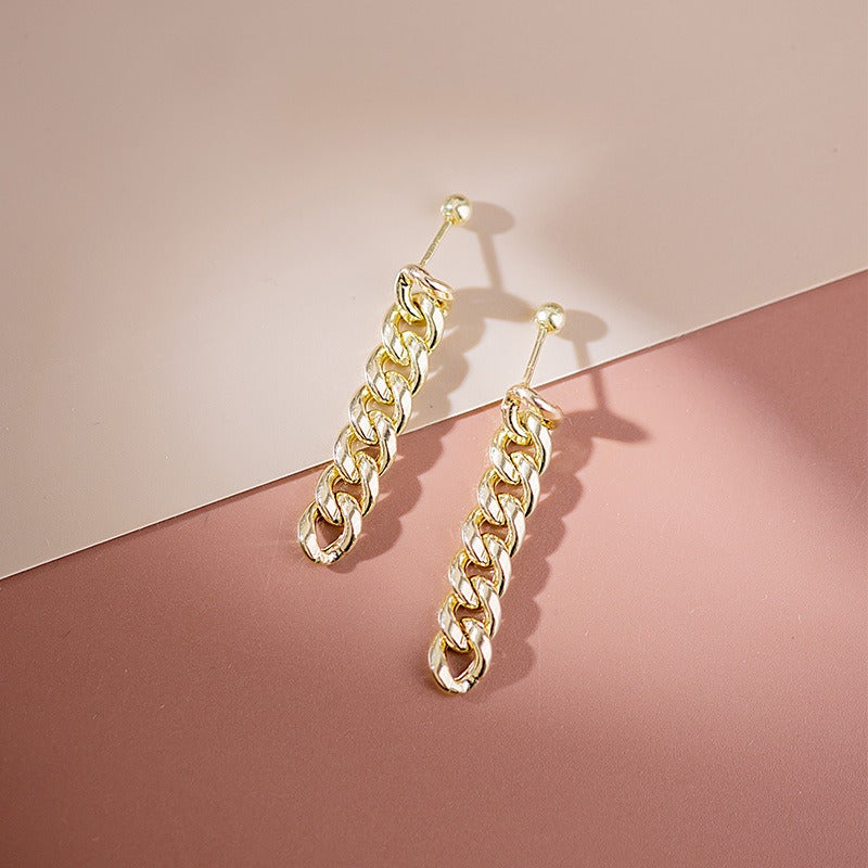 Chain Earrings by Mozaiku - Fine Gold