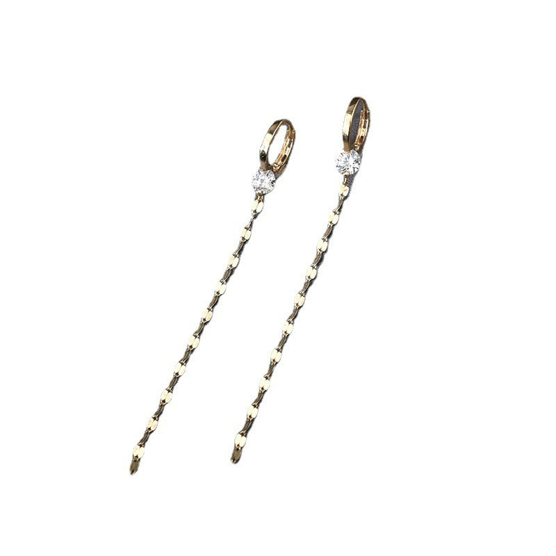 Diamond Water Drop Earrings - Fine Gold
