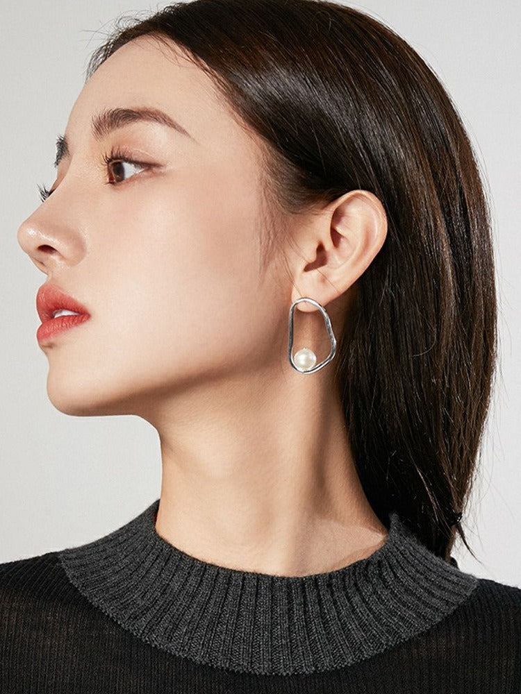 Long Nordic Pearl Earrings