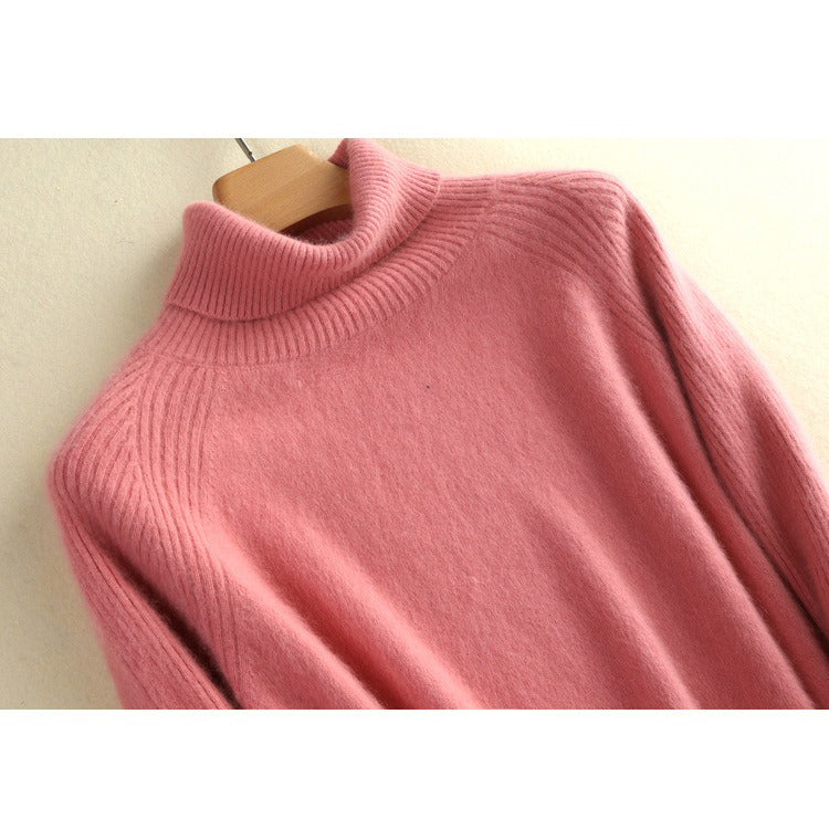 Rib High Neck Sweater - Mink by Bonolu