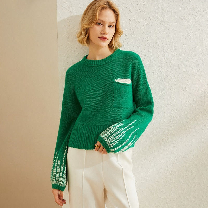 Puff Sleeve Sweater 100% Cashmere By Bonolu