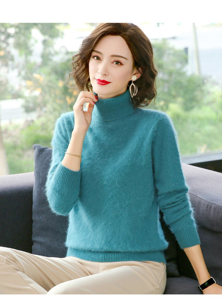 Thick High Neck Sweater  - Mink by Bonolu