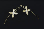 Lily Silver Flower Earrings