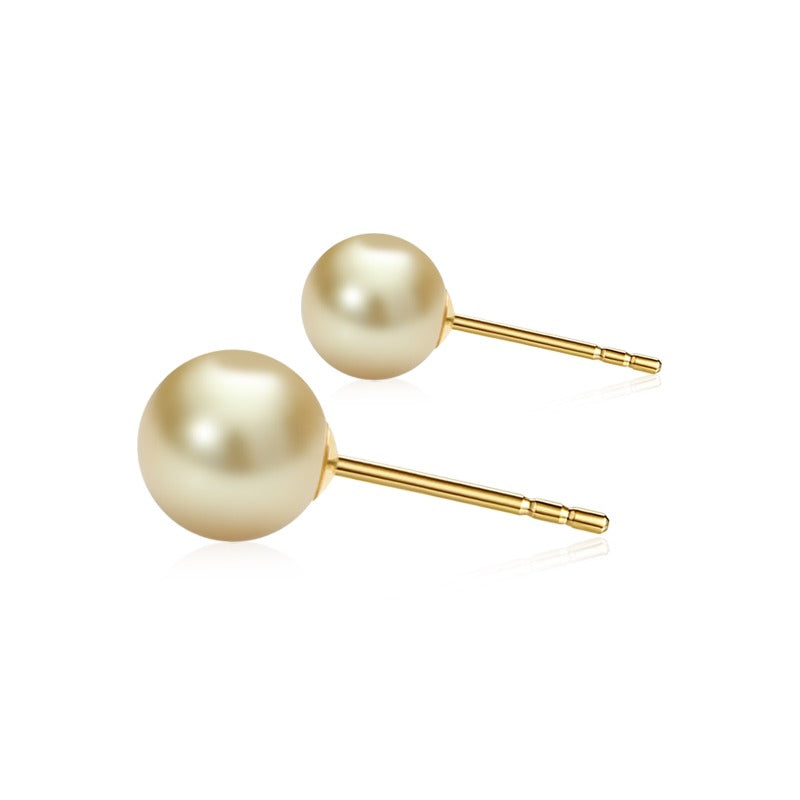 Luna D'oro Stud - Gold Pearl  18K gold Ear Stud Extra Large