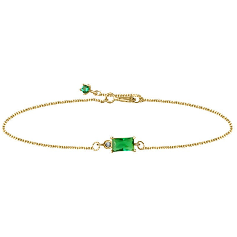 Green sugar grain Bracelet  by Mozaiku - Fine Gold
