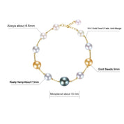 Moons - Akoya Pearls, 18K Gold Bracelet