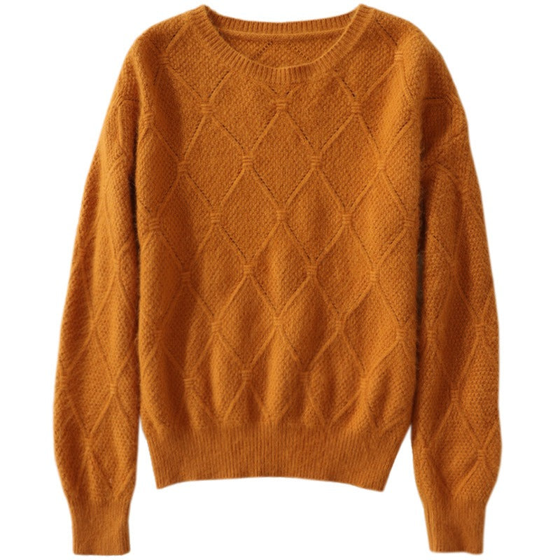 Rhombus Hollow Sweater - Mink by Bonolu