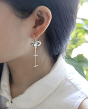 Lotus Flower 925 Silver Drop earrings and Stud earrings