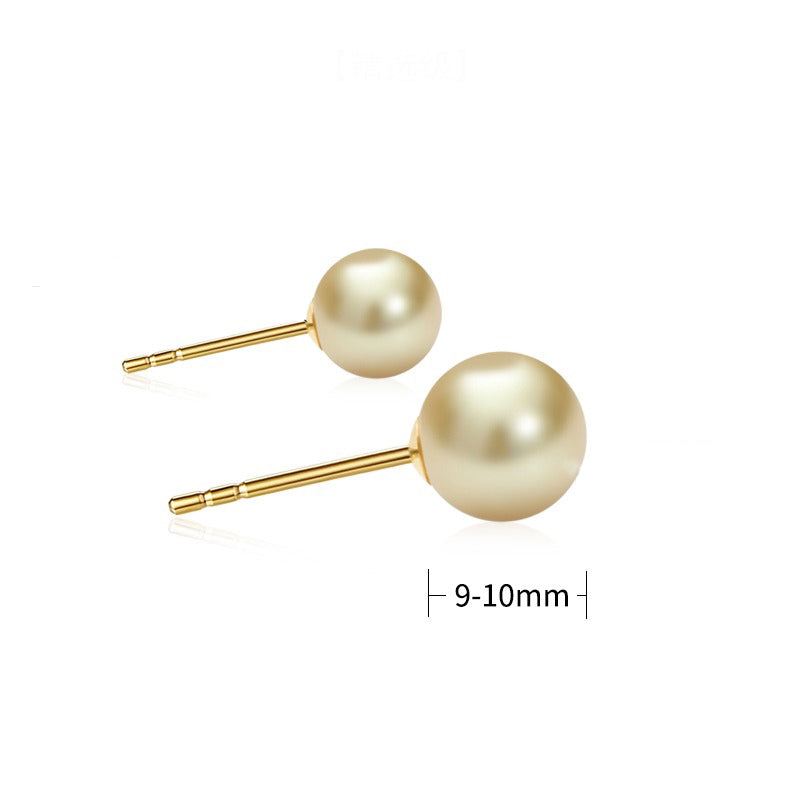Luna D'oro Stud - Gold Pearl  18K gold Ear Stud