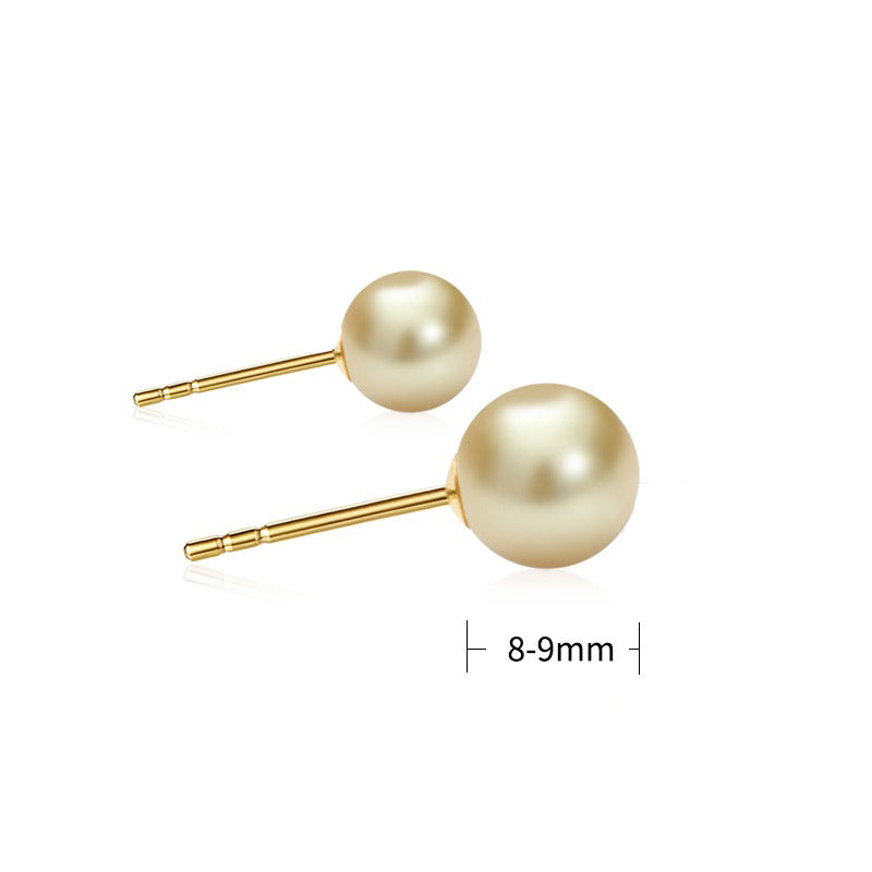 Luna D'oro Stud - Gold Pearl  18K gold Ear Stud Extra Large