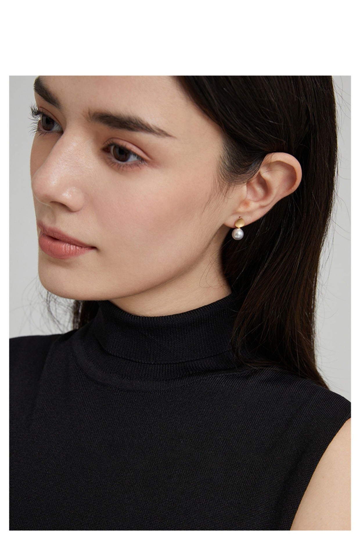 Japan Hemp Akoya Pearl in 18K Gold Earrings