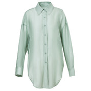 Lyocell Loose Shirt -  summer new product temperament loose Lyocell design sense thin section shirt sunscreen top