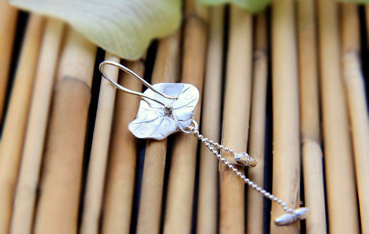 Lotus Flower 925 Silver Drop earrings and Stud earrings