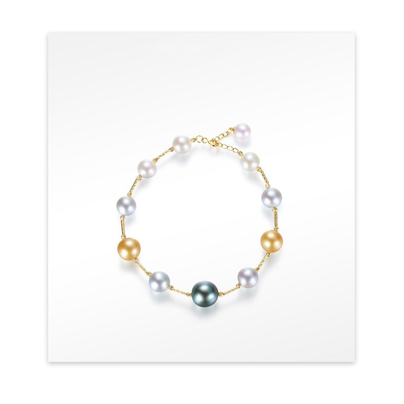 Moons - Akoya Pearls, 18K Gold Bracelet