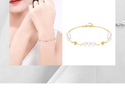 Trio  -   Seawater Pearls and 18K Gold  Chain Bracelet