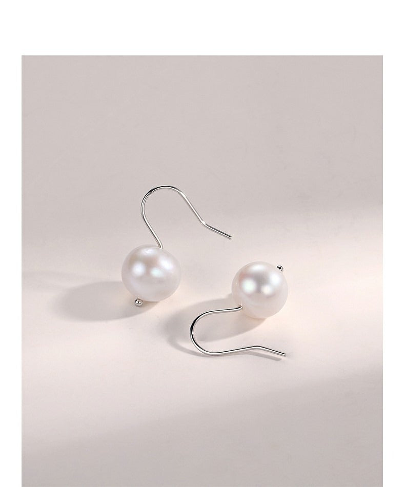 Large Baroque Pearl Hook Earrings