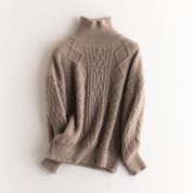 Thick High Neck Sweater100% Cashmere by Bonolu