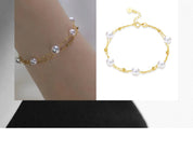 Cinque -  5 Akoya Seawater Pearls 18K Gold Bracelet