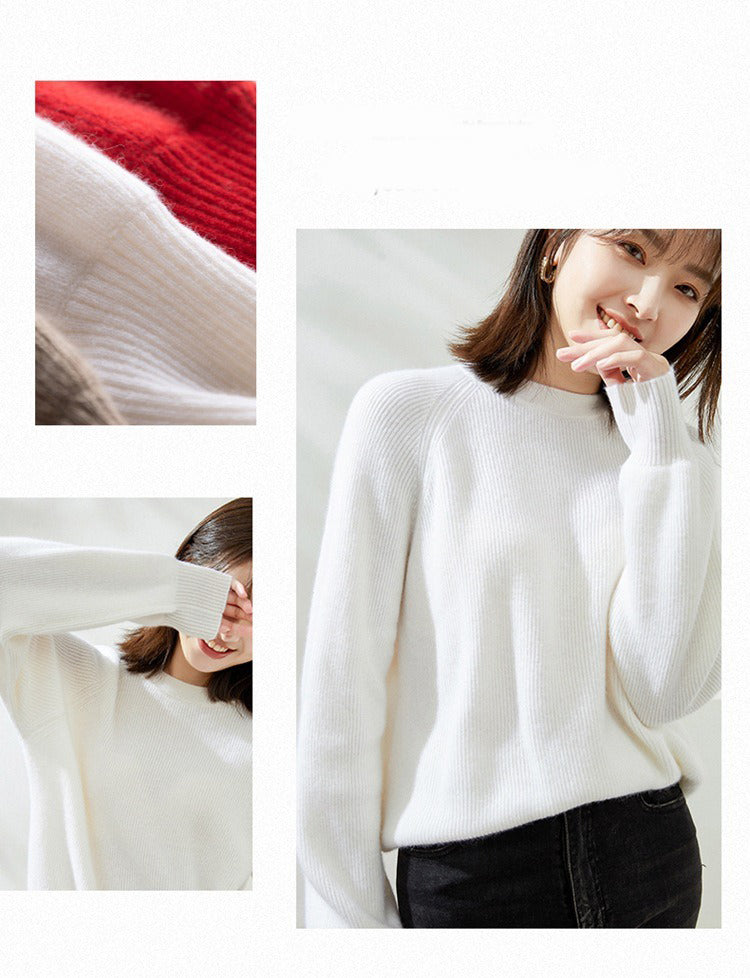 Ribbed Sweater 100% Cashmere by Bonolu