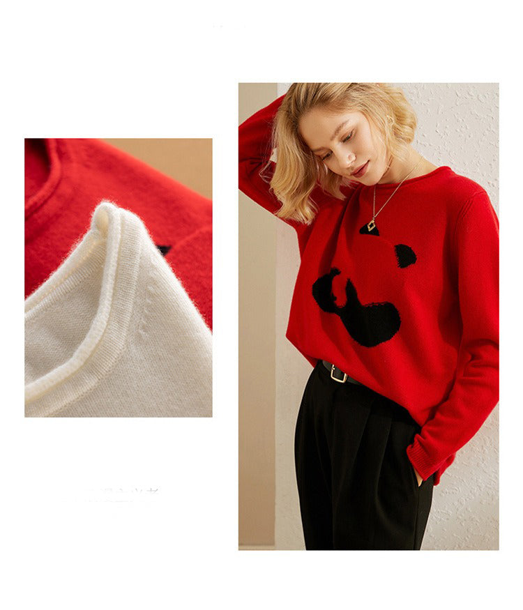 Panda Sweatshirt 100% Cashmere by Bonolu